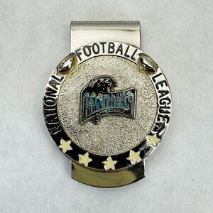 NFL Carolina Panthers Logo Money Clip Silver-tone Metal Football